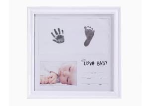 Wholesale Newborn Baby Hand And Footprint Photo Frame Custom Design Keepsake Box Souvenir Gift from china suppliers