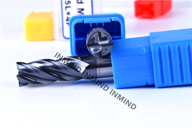 carbide tools Upto HRC50 TiAlN Coating AOL75mm Square carbide milling cutters , 4 Flute