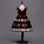 Children'S Dress Clothing Summer Flying Sleeve Striped Girls' Dresses 2-12