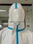 55GSM PPE CE Certificate En14126 Cat 3 Type 4/5/6 Disposable White Coverall with
