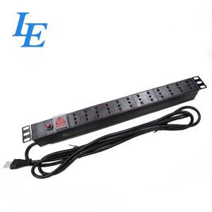 Wholesale Italy Style Rack Mount Pdu , Rated Current 16A Rack Power Strip 2M Cable Length from china suppliers