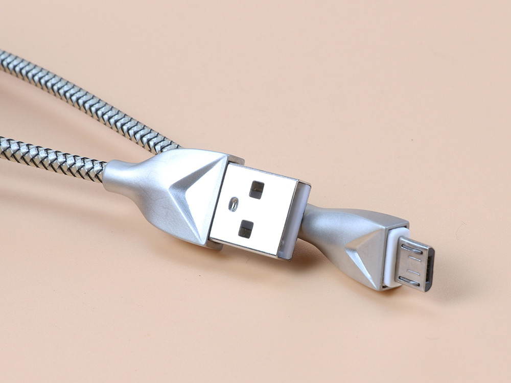 Braied Mesh Andriod USB Extend Data Cable , Fast Charging USB Extension Power Cable