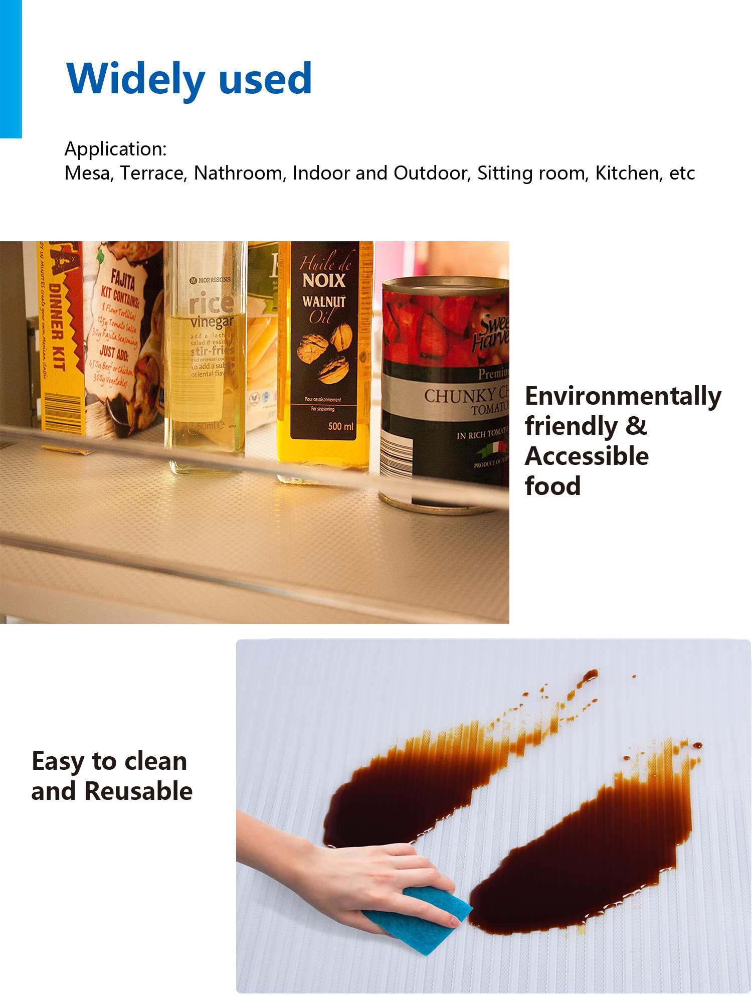 Non-Slip Fridge Mat Roll Rectangle EVA Ant-Slip Pads for Refrigerator 8 PCS