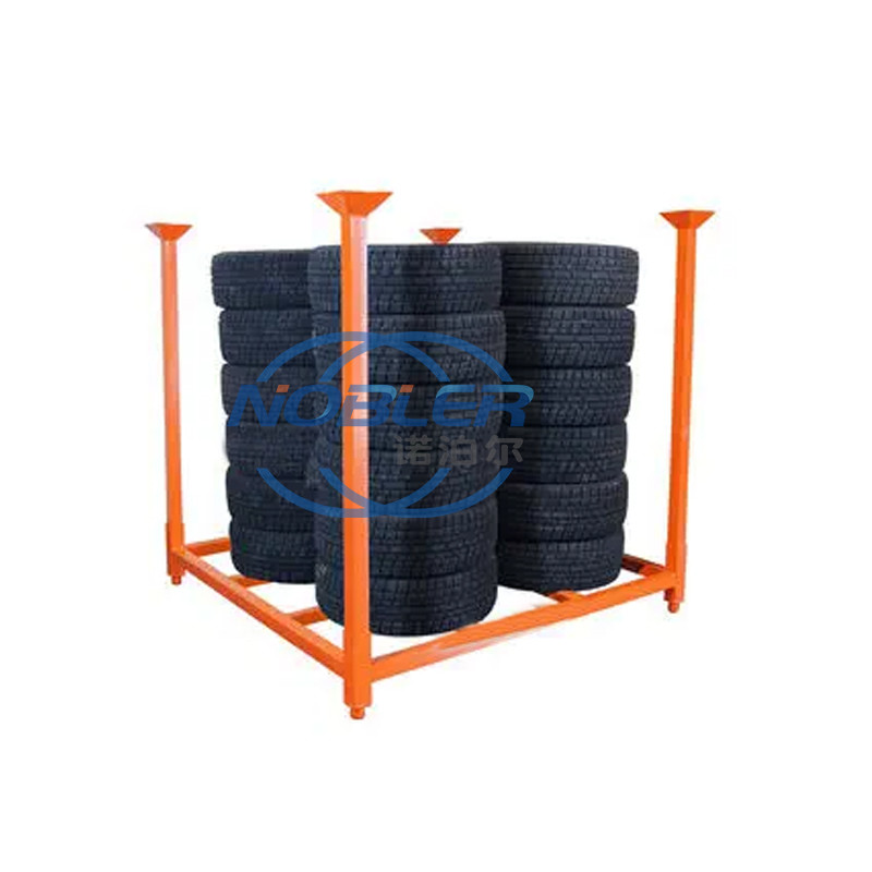Heavy Duty Stacking Detachable Metal Tire Storage Rack System For Forklift