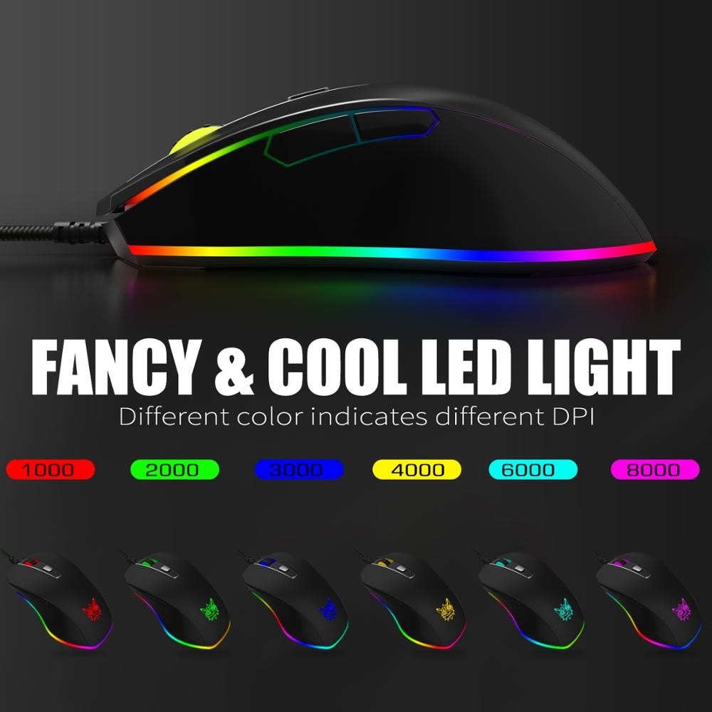 8000DPI CW60 50uA Wired Gaming Mouse For Laptop
