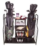 Durable Golf Organizer Rack Non Folding Highly Compact Golf Club Storage Rack