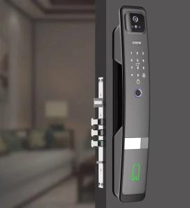 China 6068 Mortise Tuya APP Password Card Fingerprint Electronic Door Lock With Face Camera 6kg on sale