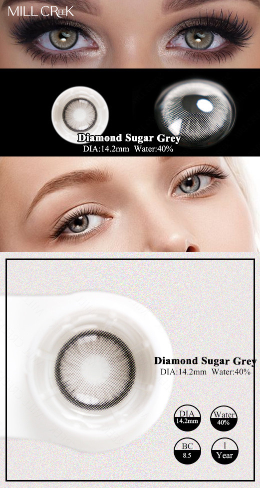 14.5mm Natural Looking Magic colored Grey Contact Lens Without Prescription