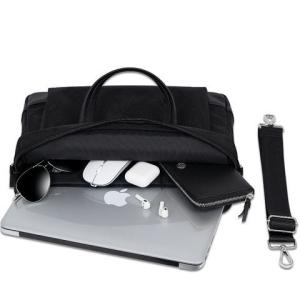 Wholesale Black Laptop Messenger Bag , Business Laptop Briefcase With Detachable Shoulder Strap from china suppliers