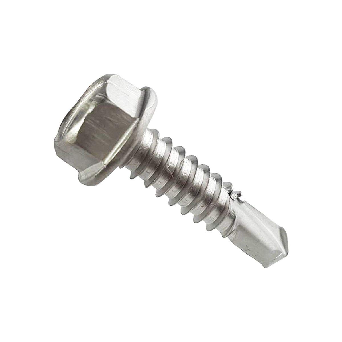 INCH Measurement System Hex Head Self Drilling Screws With Rubber Washers for Roofing