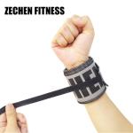 CrossFit Weightlifting Wrist Straps Fitness 90cm Gym Grey Cotton Cloth Custom