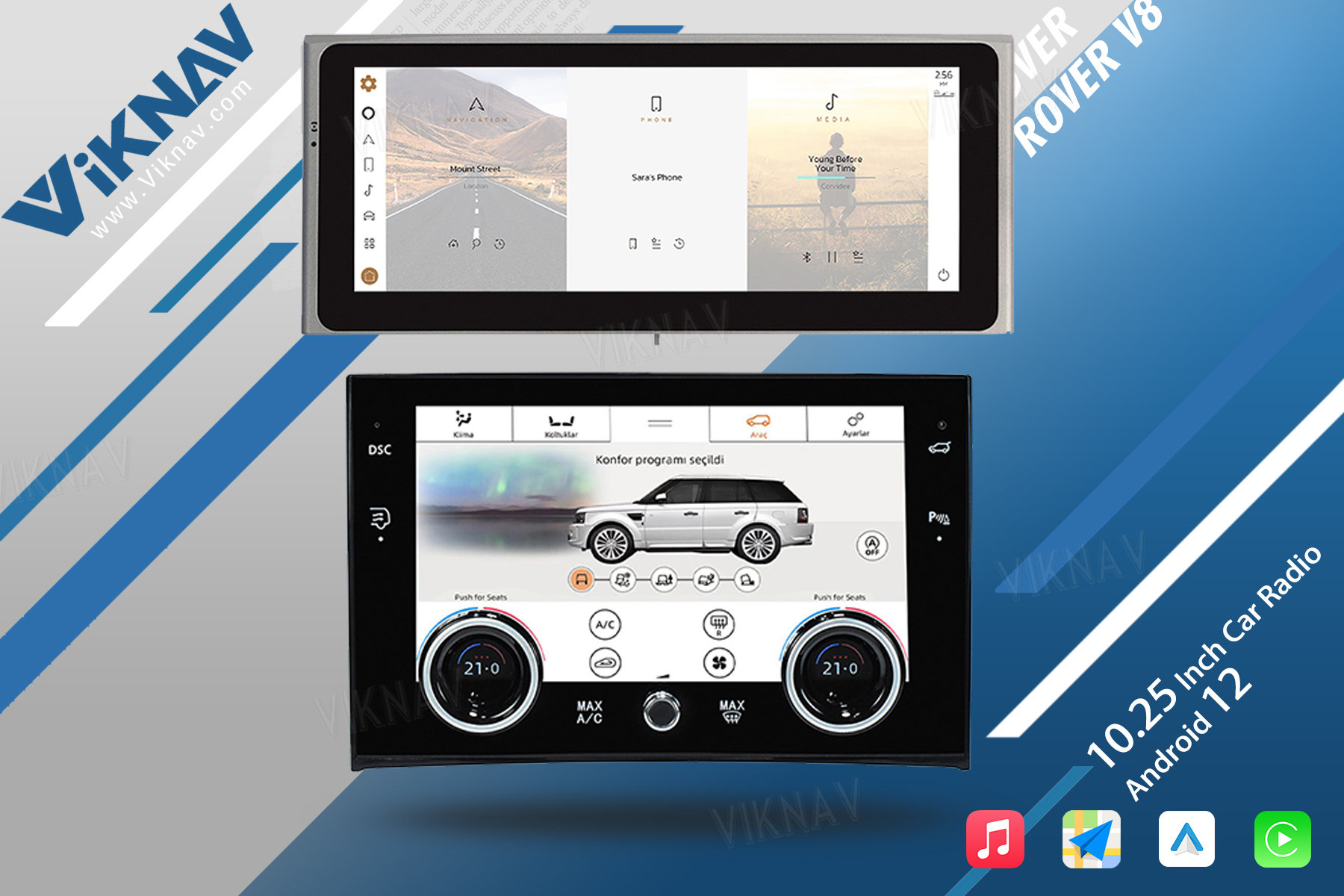 Android Auto Stereo Car Radio For Land Rover Range Rover Vogue V8 1998-2012 Multimedia Player Touch Screen Carplay