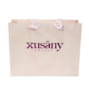 Wholesale Promotional Custom Printed Luxury Paper Euro Tote Bags With Purple Foil Logo from china suppliers