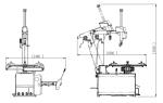1040mm 1.1kw Tubeless Tyre Changer Machine / Pneumatic Tyre Changer