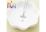 OEM ODM Cross Zircon Pendant Womens Engraved Necklace
