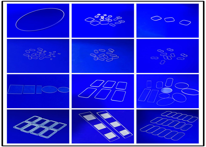 Clear Clean Fused Silica Plate Thick Glass Homogeneity 6.5 Moths