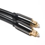 Professional Toslink plastic optical cable Black nylon braid Fiber Optical