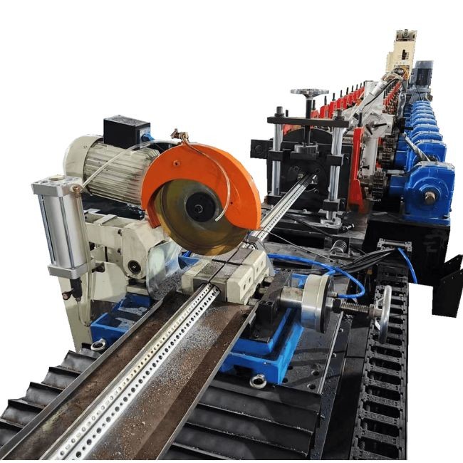 Gearbox Driven Steel Storage Rack Roll Forming Machine With Advanced Punching Capability