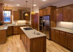 Wholesale Solid Wood Contemporary Kitchen Cabinets Paint Finish Luxury Furniture from china suppliers
