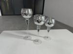 Wedding Part Supplies Glass Candle Holder 3 pcs Set Custom Size Luxury Wedding