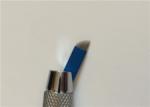 Blue 0.25 MM 17 Pins Permanent Makeup 3D Embroidery Needles For Tattoos