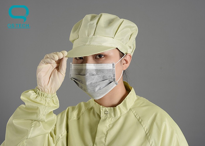 5mm Strip Anti Static Unisex Clean Room Cap Customized Color