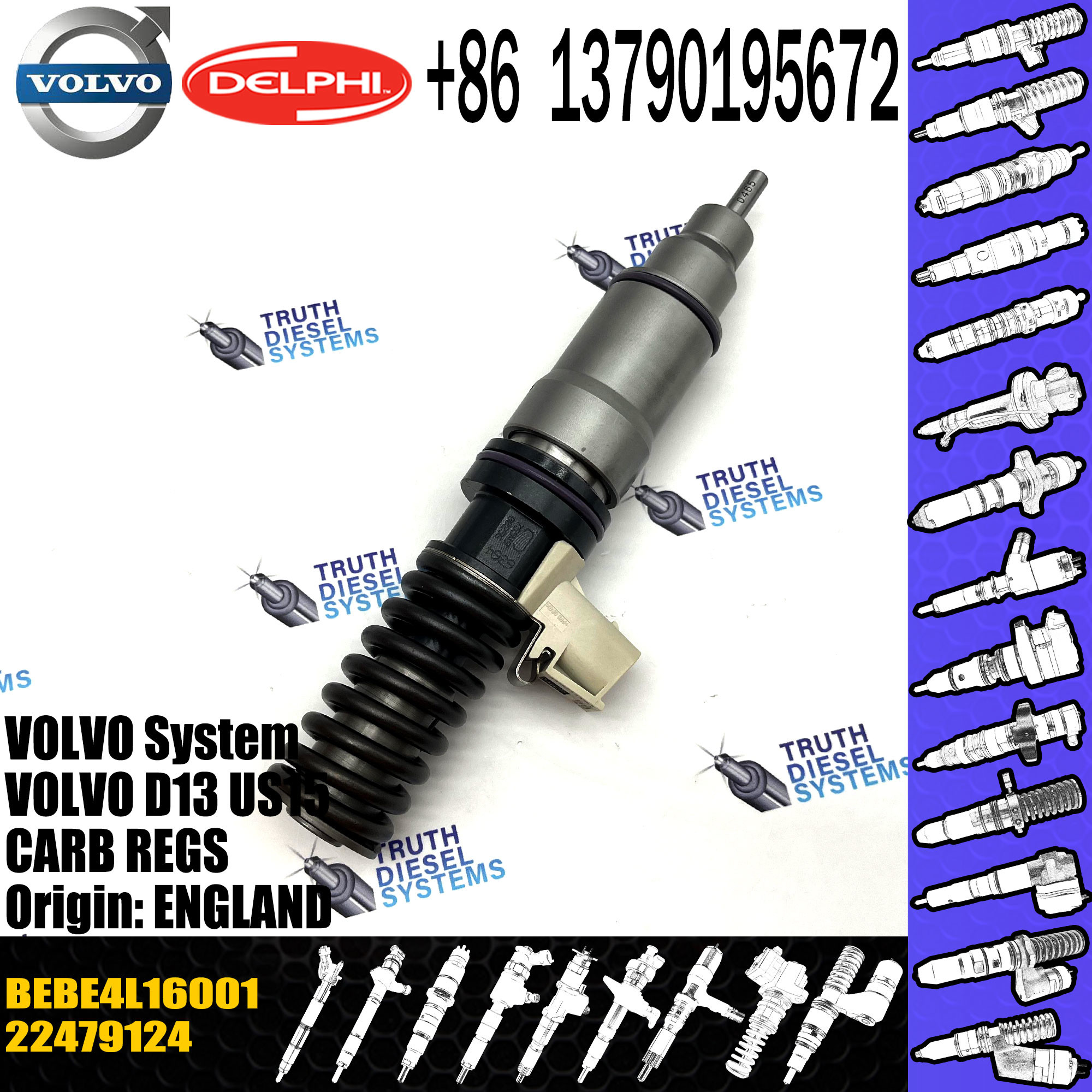 Electronic Unit Injector BEBE4L16001 For VOL Truck 85020428 85020429