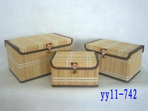 Wholesale folding bamboo storage basket from china suppliers