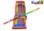 Colorful 3 Lanes Outdoor Inflatable Wet Slides / Big Water Slide for Kids With