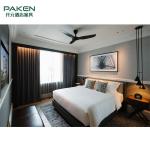 Apartment Dark Color Walnut Wood Complete Bedroom Sets