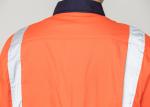 Double Stitching Safety Work Clothes High Visable Orange Jacket Bib Pants Suit