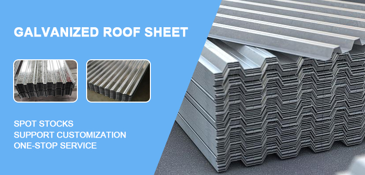 Customized Building Roofing Sheet with Regular Spangle Type 0.12-0.6mm Galvanized Material