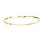 The Night & Day 18K Gold Diamond Bangle 0.23ct Extension Chain Contrast Color
