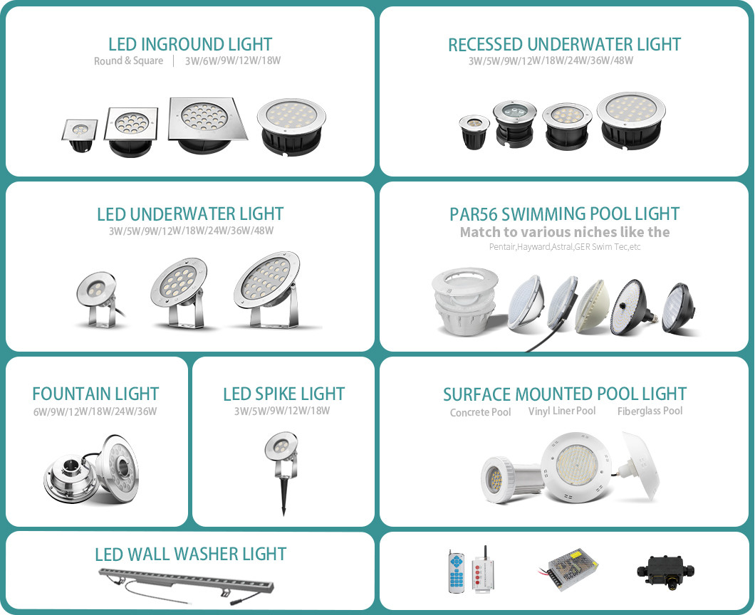 high voltage 18W IP68 Structure led waterproof lights RGB led LED Ground Lights