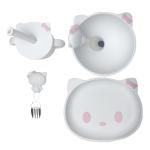 Customized Sizes Cartoon Kitten Shape Baby Silicone Feeding Set Bpa Free