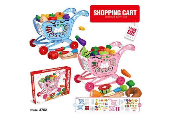 W / Fruit Age 3 Pink 33Pcs Childrens Toy Kitchen Sets 17 " Pretend Play Cashier
