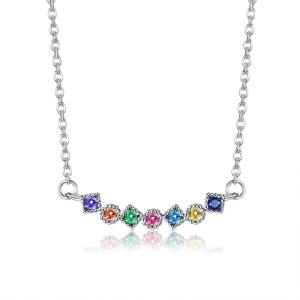 Wholesale 45.5cm 0.07oz Sterling Silver Necklace Chains 5A Cubic Zirconia Mens Necklace from china suppliers