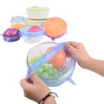 7 Pack Reusable Container Lid Silicone Household Products BSCI Round