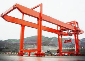 Wholesale RMG Rail Mounted Electric Gantry Crane 5-200t Electric Trolley Double Girder from china suppliers