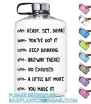 Gallon Water Bottle With Time Marker BPA Free, Motivational Large Water Jug Leak