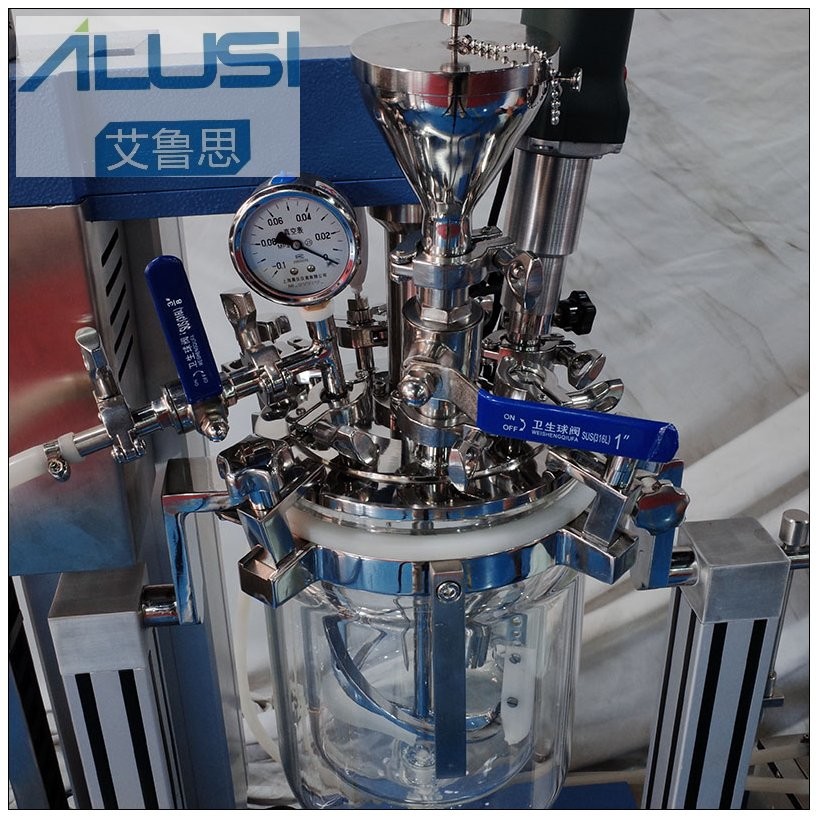 2L 5L 10L Vacuum Emulsifier High Shear Equipment Mixer Reactor Glass Kettle Lab Homogenizer