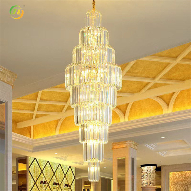 Hotel Indoor Modern Gold LED Crystal Chandelier with Voltage 85V-265V