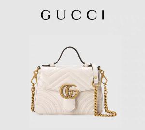 Wholesale White Calfskin Branded Messenger Bag GG Marmont Tote Bag Quilted Leather from china suppliers