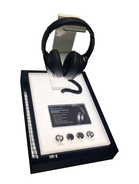 Desktop Sturdy Acrylic Headphone Display , Eco Friendly Multipurpose Earphone