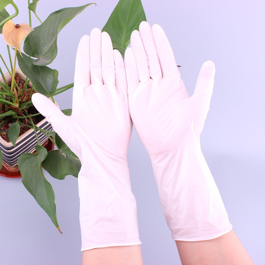 Industrial White Disposable Nitrile Gloves , Powder Free Large Nitrile Gloves