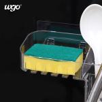 Clear Kitchen Storage Bath Organizer Basket Wall Mount For Shower Bar