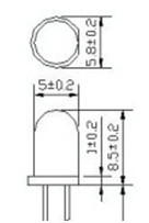 Water Clear SMD Light Emitting Diode , Round Top Multi Color LED Diode