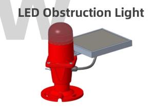 Wholesale Solar Red Tower Obstruction Light Aircraft Warning Lights On Tower Cranes from china suppliers