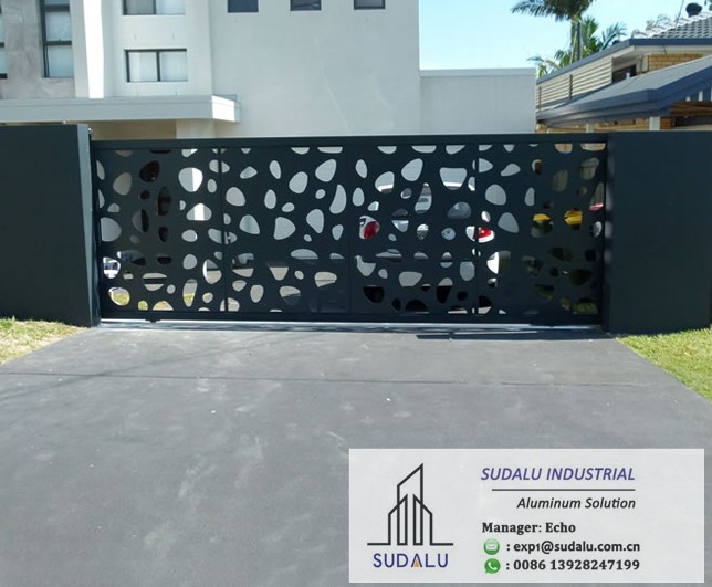 SUDALU RAL Powder Coating OME Aluminum Laser Cut Decoration Panel Fence/ Gate Metal Perforated Panel