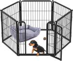 Large Stainless Steel Dog Crate XL 43 inch Indoor Kennel Cages and Playpen for